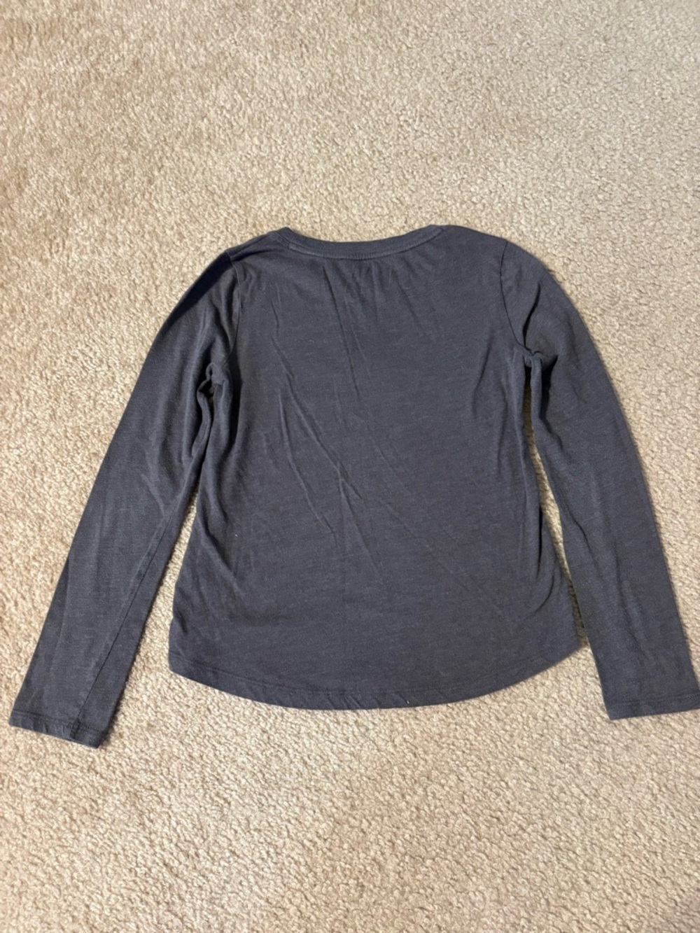 Gap Kids Girls XL 12/14 Gray Flip Sequin Owl Long Sleeve Tee - Picture 3 of 4